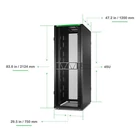 Kép 6/6 - APC NetShelter SX Gen 2, 45U szerverrack szekrény 750mm x 1200mm oldalakkal, fekete