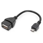 Kép 1/4 - Digitus AK-300309-002-S USB kábel USB 2.0 0,2 M USB A Fekete