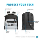 Kép 8/10 - HP notebook hátizsák Renew Business 17,3" fekete (3E2U5AA)