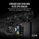 Kép 2/10 - Corsair H115I Hűtő Fekete 1 db