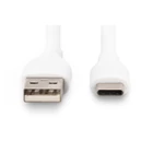 Kép 2/6 - Szilikon tápkábel USB-A - USB-C, USB 2.0 60W, 1m fehér