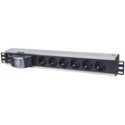 Kép 1/4 - Intellinet 711432 áramelosztó egység (PDU) 6 AC kimenet(ek) 1.5U Fekete, Szürke