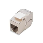 Kép 1/5 - Rövid Keystone modul (aljzat) RJ45 (8P8C) cat.6A, árnyékolt, szerszám nélküli, acél, hossza 28mm