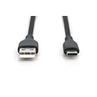 Kép 2/6 - Szilikon tápkábel USB-A - USB-C, USB 2.0 60W, 2m fekete