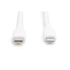 Kép 2/5 - Szilikon USB-C to Lightning tápkábel, USB 2.0 60W, MFI, 2 m, fehér