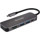 Kép 1/5 - D-LINK DUB-2325/E 5in1 USB-C Hub with Card Reader