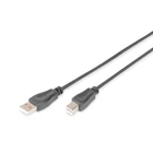 Kép 1/2 - Digitus AK-300105-010-S USB kábel USB 2.0 1 M USB A USB B 0,48 Gbit/s Fekete