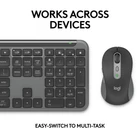 Kép 8/10 - Logitech 920-012505 billentyűzet Egér mellékelve Irodai RF vezeték nélküli + Bluetooth AZERTY Francia Grafit