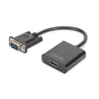 Kép 1/3 - Digitus DA-70473 video átalakító kábel 0,15 M VGA (D-Sub) Fekete