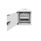 Kép 3/10 - 10" 6U falra szerelhető hálózati szekrény, SOHO PRO 325 x 315 x 300 mm, üvegajtó, szürke, szétszerelve, 30 kg