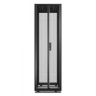 Kép 2/3 - Könnyű Rack 600mm/42U/1200mm, tetővel, kerekekkel, lábakkal és 4 konzollal, oldalsó panelek nélkül, fekete