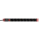 Kép 1/4 - Techly I-CASE STRIP-61UDIT 19" 1U Áramelosztó X8 - Schuko aljzatok