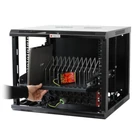 Kép 2/8 - Techly I-CABINET-TRAY14BK Kihúzható Rack Polc Mobil Eszközök Számára 14 Hellyel