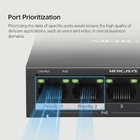 Kép 8/10 - Mercusys MS105GP hálózati kapcsoló Gigabit Ethernet (10/100/1000) Ethernet-áramellátás (PoE) támogatása Fekete