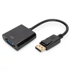Kép 1/4 - Digitus AK-340403-001-S video átalakító kábel 0,15 M DisplayPort VGA (D-Sub) Fekete