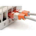 Kép 2/5 - Színes klipsz RJ45 csatlakozóhoz, narancssárga, 100 db/csomag.