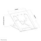 Kép 9/9 - Neomounts NSLS085GREY laptop állvány Szürke 43,2 cm (17")