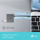 Kép 7/10 - TP-Link UH3020C hálózati csatlakozó USB C-típus 5000 Mbit/s Szürke