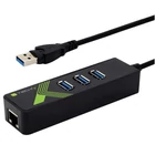Kép 3/4 - Techly IDATA USB-ETGIGA-3U2 USB 3.0 RJ45 Gigabit Hálózati Kártya/Adapter, 3x USB 3.2 Hub