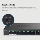 Kép 7/10 - Mercusys MS108GP hálózati kapcsoló Vezérelt Gigabit Ethernet (10/100/1000) Ethernet-áramellátás (PoE) támogatása Fekete
