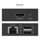 Kép 4/4 - Cat.6 HDMI hosszabbító 4K/30Hz KVM USB 1.1-gyel, akár 40m/70m, max. 253 vevő, IR vezérlés - készlet