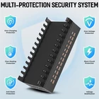 Kép 1/3 - BLACKBIRD Hálózati Töltő YFY-A61 24xUSB 300W eszköztartóval, Fekete