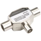 Kép 2/3 - Koax adapter Koax Dugó - 2x Koax Aljzat Bronz