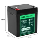 Kép 2/4 - Green Cell AGM VRLA 12V 4.5Ah karbantartásmentes akkumulátor pénztárgépekhez, játékokhoz, kamerákhoz (90x70x106mm)