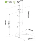 Kép 2/10 - Techly ICA-LCD 2520V Függőleges asztali állvány 2 monitorhoz 13-27" LCD 10kg