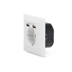 Kép 8/9 - Digitus DA-70613 csatlakozóaljzat 2x USB Fehér