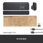 Kép 9/9 - Logitech 920-010926 billentyűzet Egér mellékelve Irodai RF vezeték nélküli + Bluetooth QWERTZ Német Grafit
