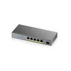 Kép 1/8 - Zyxel GS1350-6HP-EU0101F hálózati kapcsoló Vezérelt L2 Gigabit Ethernet (10/100/1000) Ethernet-áramellátás (PoE) támogatása Szürke