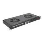 Kép 6/7 - Extralink 19\" RACK MOUNT FAN PANEL (2 FANS) WITH THERMOSTAT Ventilátor panel
