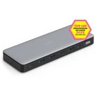 Kép 2/7 - 13-portos USB-C dokkoló állomás, max. 4K/60Hz HDR-rel, HDMI, DP, max. 3 monitor (MST), USB-C 3.2 Gen 2, Gigabit Ethernet (max. 2.5G), Audio, DC 150W