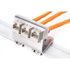 Kép 2/6 - DIN sínre szerelhető keystone adapter, 3x keystone modulhoz való profil