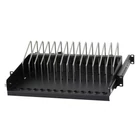Kép 3/8 - Techly I-CABINET-TRAY14BK Kihúzható Rack Polc Mobil Eszközök Számára 14 Hellyel