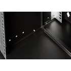 Kép 4/9 - 19" 12U falra szerelhető hálózati szekrény, SOHO PRO 595 x 540 x 400 mm, üvegajtó, fekete, szétszerelt, 60 kg