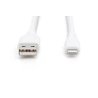 Kép 3/5 - Szilikon USB-A - Lightning tápkábel, USB 2.0 12W, MFI, 2m fehér