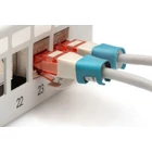 Kép 4/5 - Színes klipsz RJ45 csatlakozóhoz, kék, 100 darabos csomag