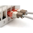 Kép 2/5 - Színes klipsz RJ45 csatlakozóhoz, barna, 100 darabos csomag