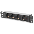 Kép 1/5 - Digitus DN-95418 áramelosztó egység (PDU) 4 AC kimenet(ek) 0U/1U Fekete