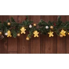 Kép 1/5 - LED karácsonyi lánc, mézeskalács, fém, elemes (X22061)  Timer 6+18h,10LED, 3000K, 2xAA