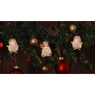 Kép 2/5 - LED karácsonyi lánc, pingvin,medve, elemes (X22072)  Timer 6+18h,10LED, 3000K, 2xAA