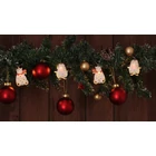 Kép 1/5 - LED karácsonyi lánc, pingvin,medve, elemes (X22072)  Timer 6+18h,10LED, 3000K, 2xAA