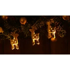 Kép 2/5 - LED karácsonyi lánc, szarvas,fém, elemes (X22060)  Timer 6+18h,10LED, 3000K, 2xAA