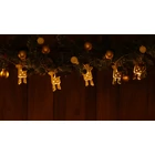 Kép 1/5 - LED karácsonyi lánc, szarvas,fém, elemes (X22060)  Timer 6+18h,10LED, 3000K, 2xAA