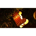 Kép 3/5 - LED karácsonyi lánc, zokni, elemes (X22070)  Timer 6+18h,10LED, 3000K, 2xAA