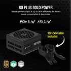 Kép 3/5 - CORSAIR Tápegység Moduláris, RM1200e, 1200W, 14cm, ATX3.1, 80+ Gold