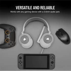 Kép 6/7 - CORSAIR Vezetékes Headset, HS55 Gaming, Ultrakönnyű, Jack dugós, fehér