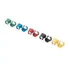 Kép 4/5 - Színes klipsz RJ45 csatlakozóhoz, színek keveréke (20 db zöld, piros, kék, sárga, fekete)